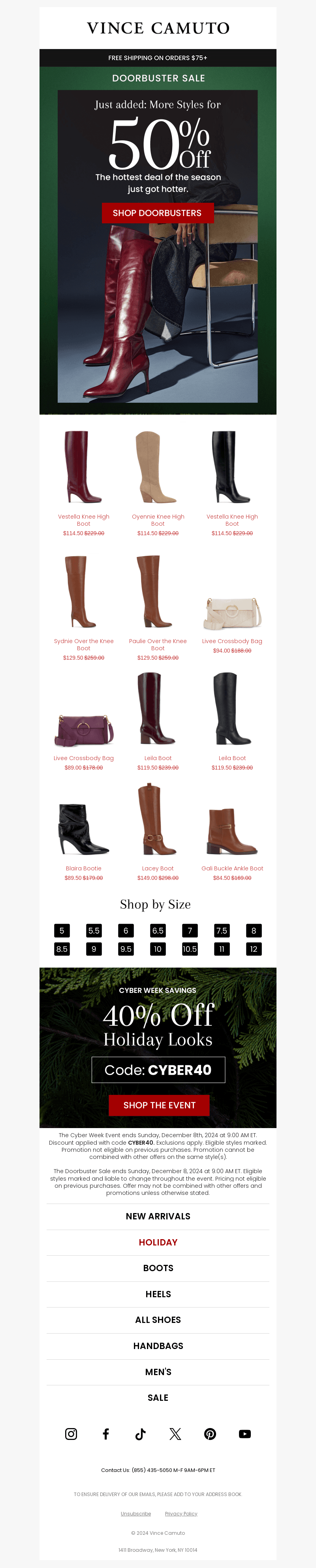 50% Off Over 80 Styles!