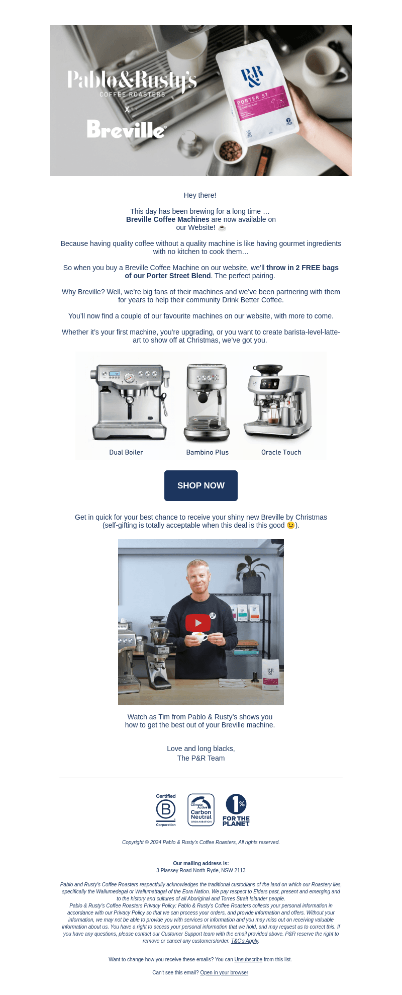 Breville machines are here!