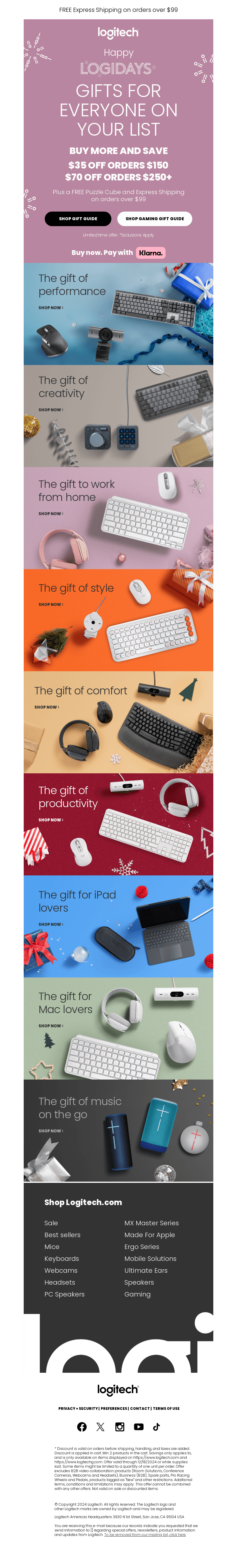 Logitech email from Thu, Dec 5, 2024
