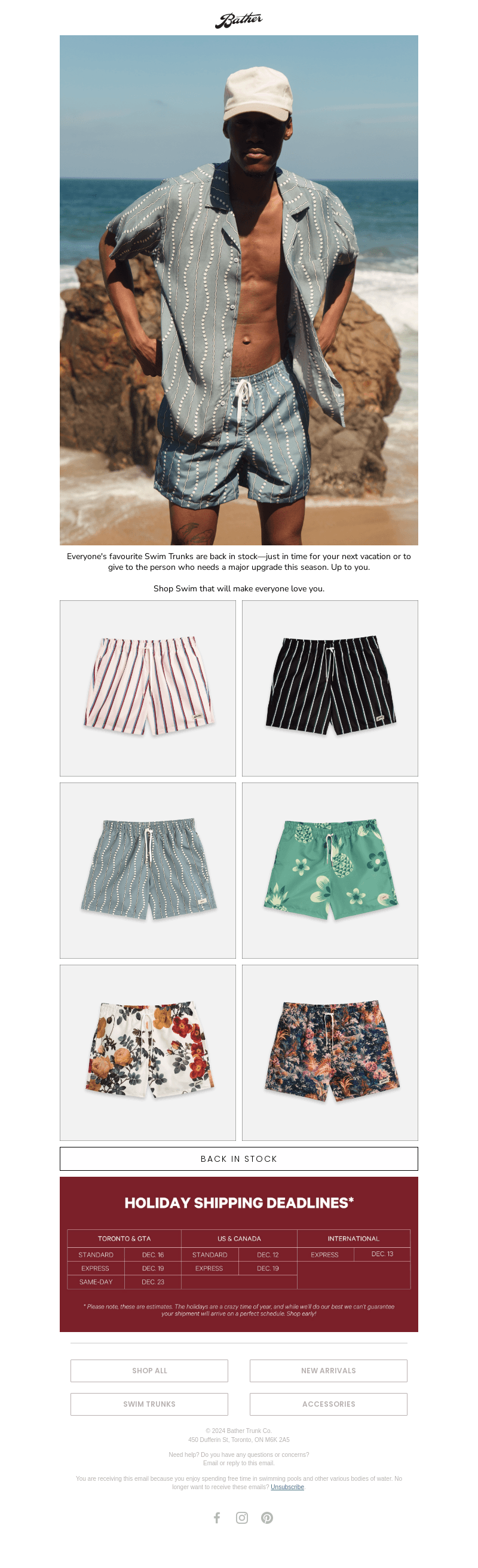 Back In Stock – Giftable Swim Trunks