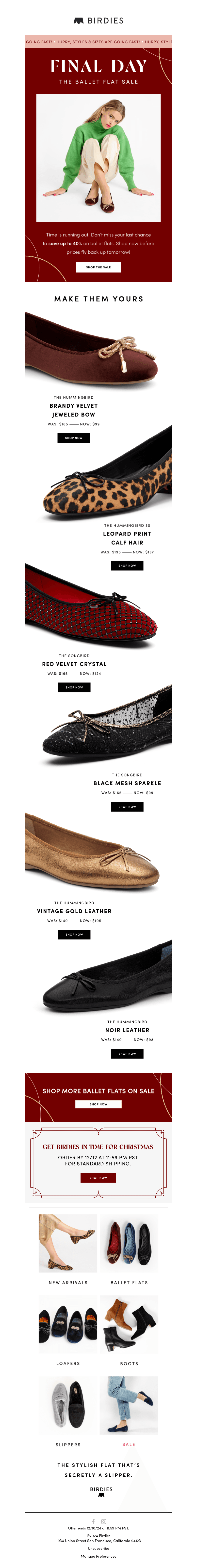 ENDS TONIGHT: The Ballet Flat Sale