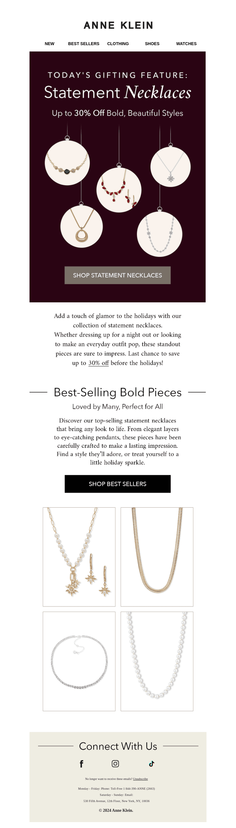 Make a Statement: Up to 30% Off Necklaces - Today Only!
