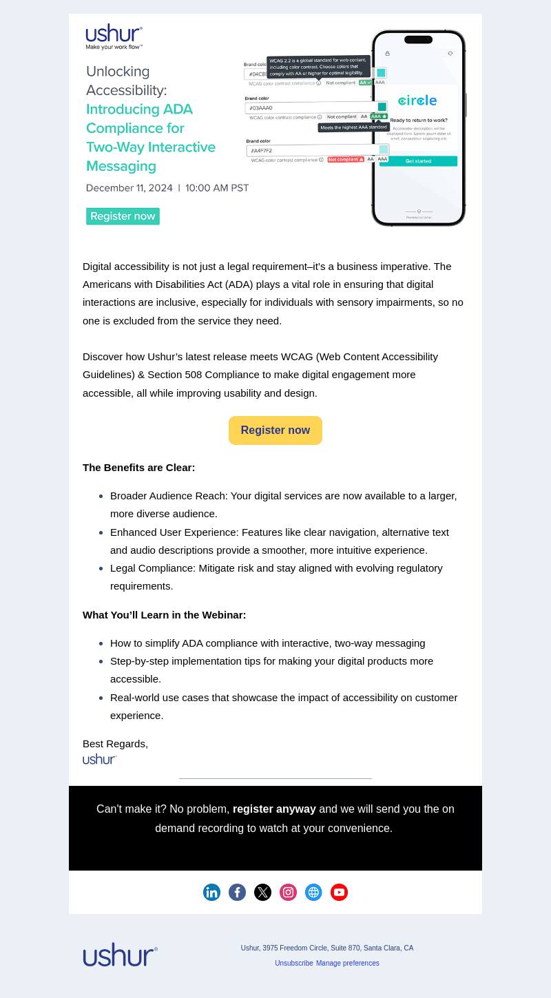 Ushur email from Tue, Dec 10, 2024