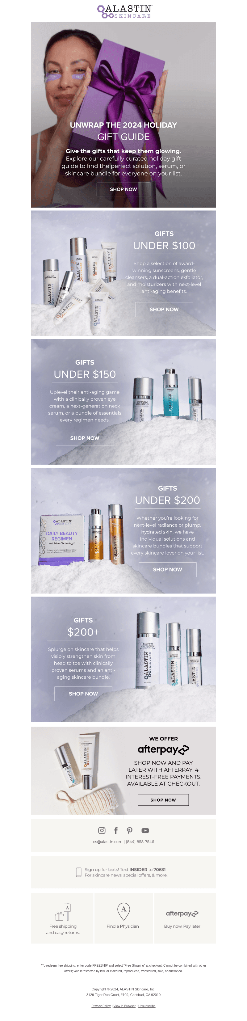 ALASTIN Skincare email from Tue, Dec 10, 2024