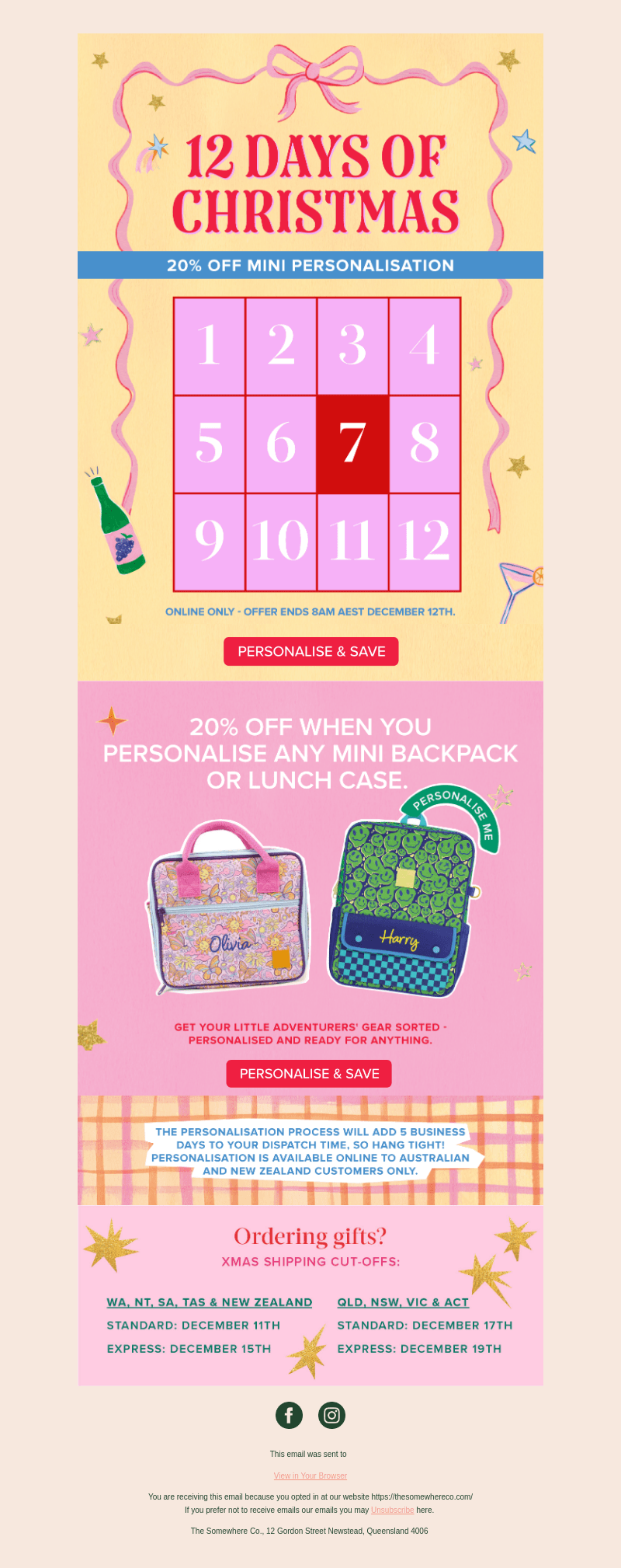 DAY SEVEN: 20% Off Personalised Mini 🍎