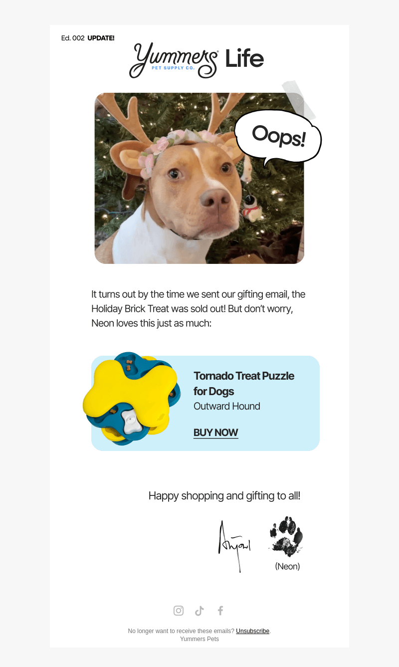 Yummers email from Tue, Dec 10, 2024