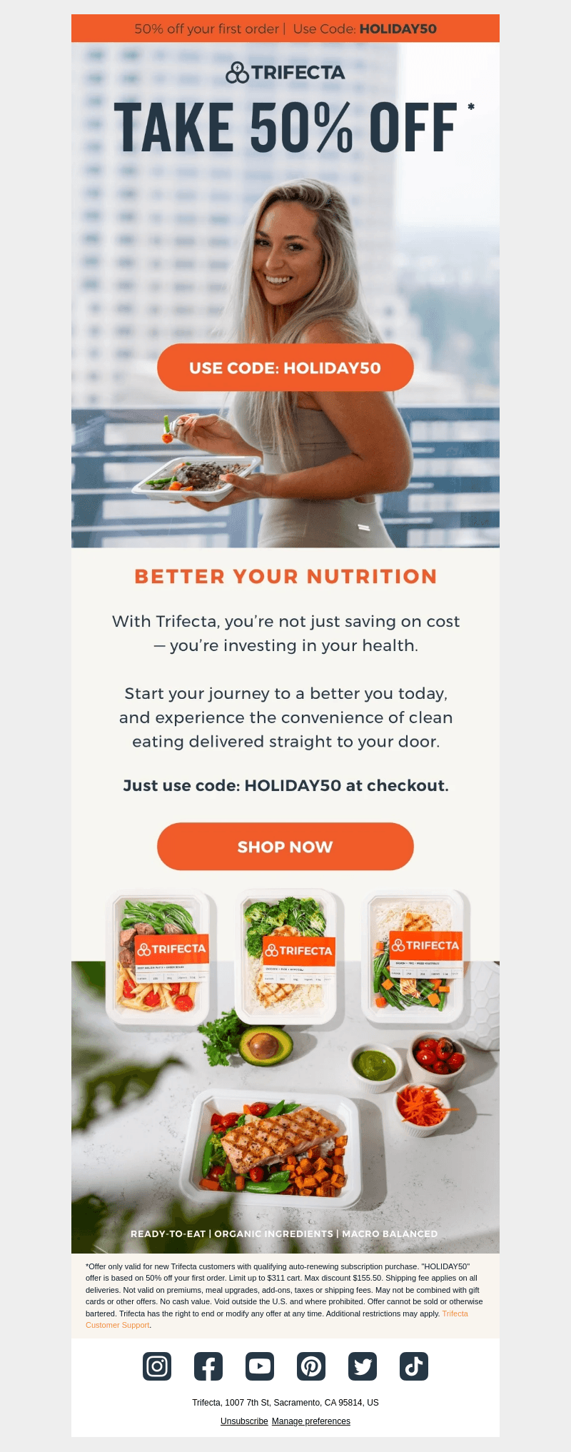 50% off healthy meal delivery!