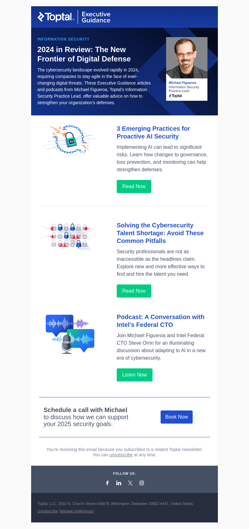 Toptal email from Wed, Dec 11, 2024