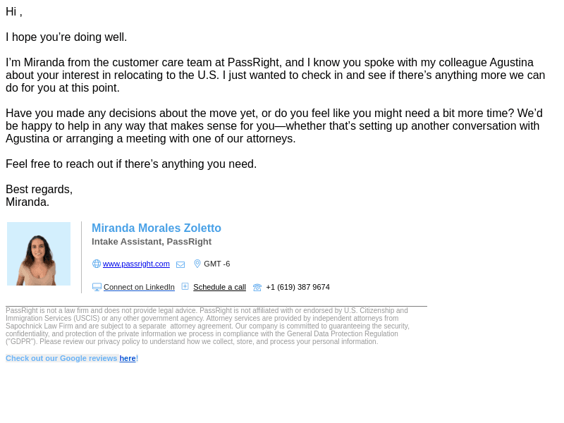 PassRight email from Wed, Dec 11, 2024