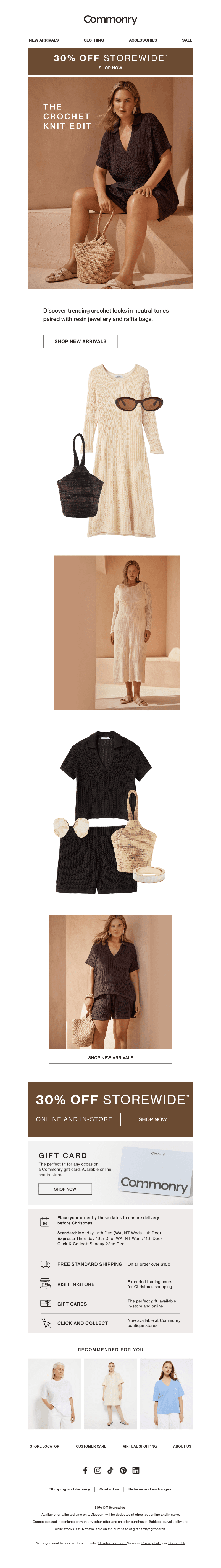 30% Off Storewide | The Crochet Knit Edit