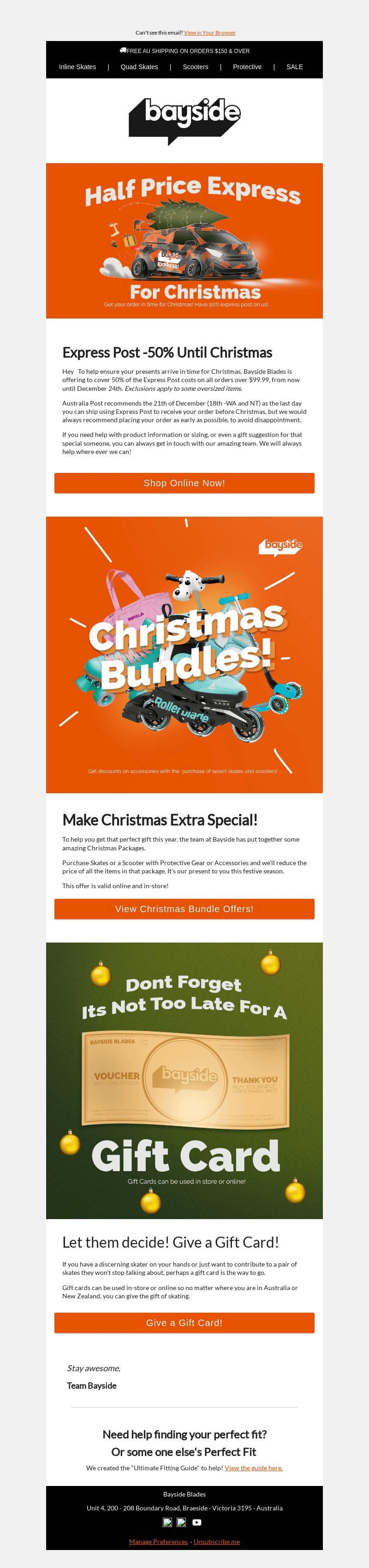 Half Price Express Post, until 24th December
