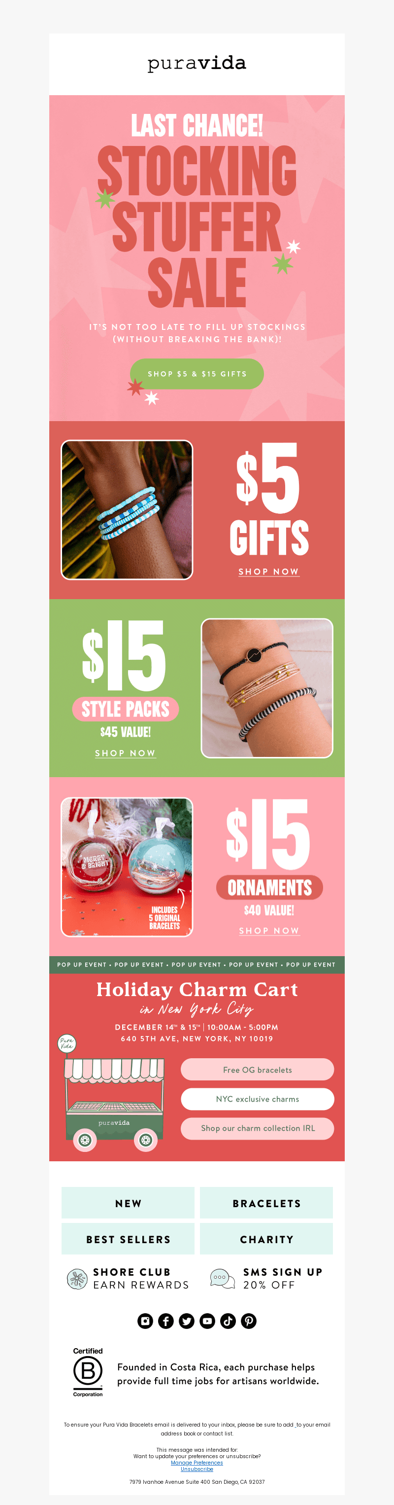 Last call for $5 & $15 GIFTS