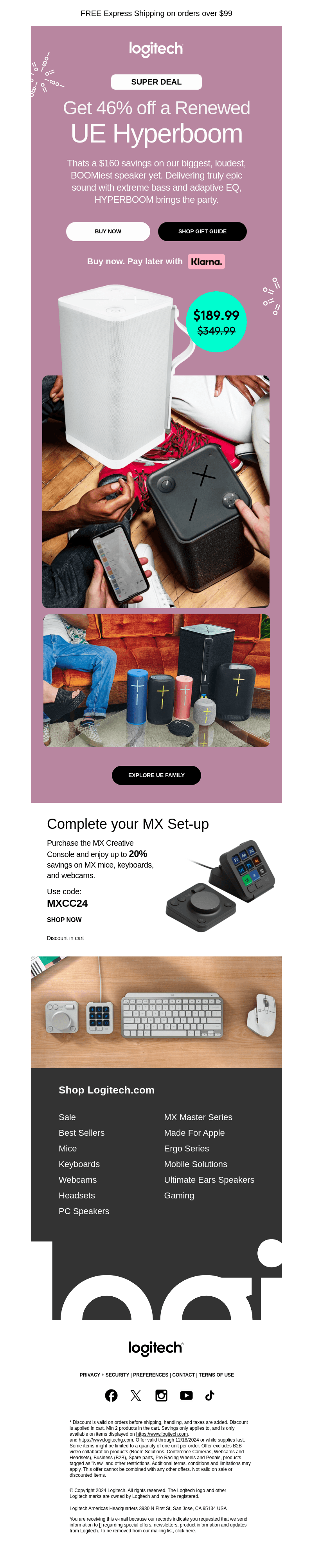 Logitech email from Thu, Dec 12, 2024