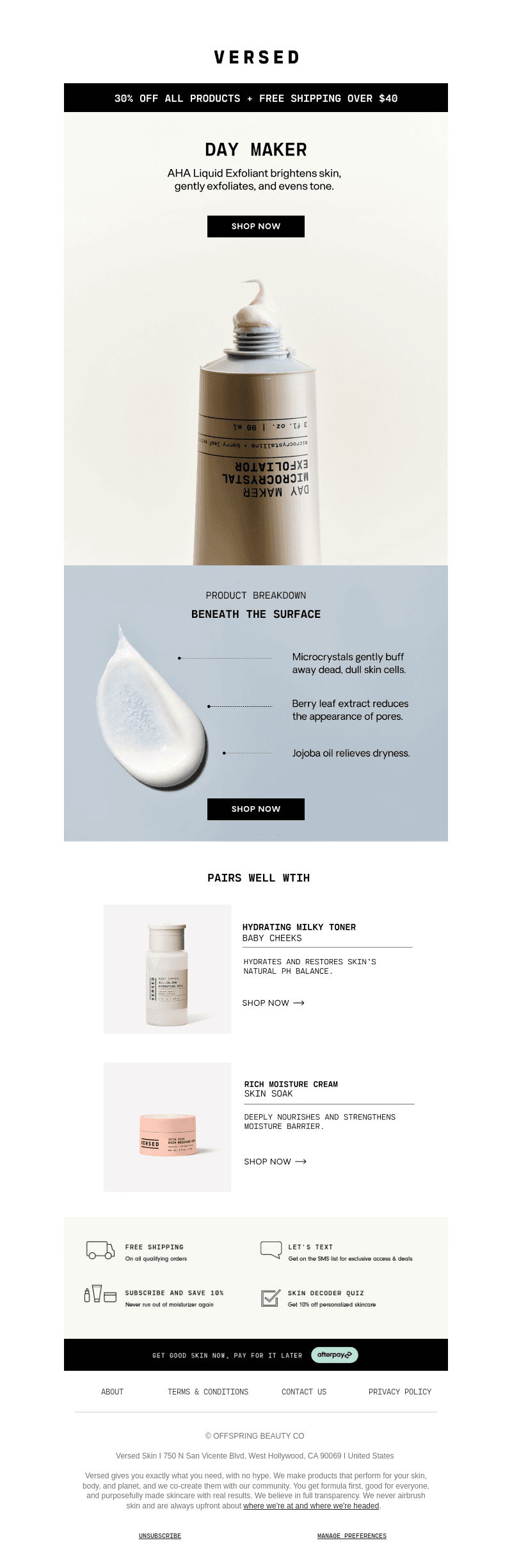 Refined Pores and Smooth Texture