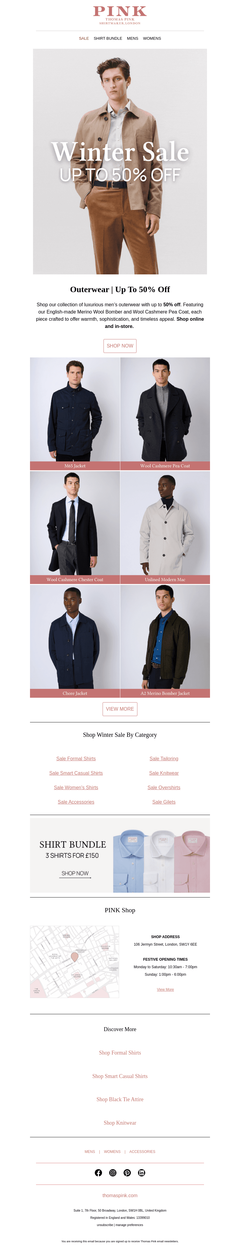 Up To 50% Off Timeless Outerwear