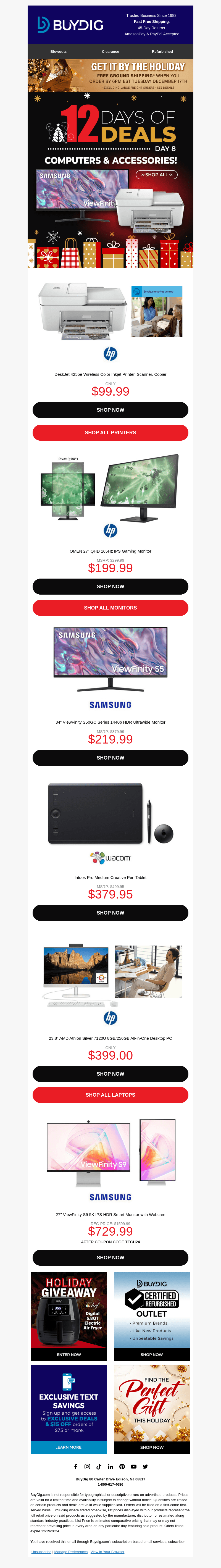 💻Tech the Halls - Save on Monitors, Computers, and More!🖨️