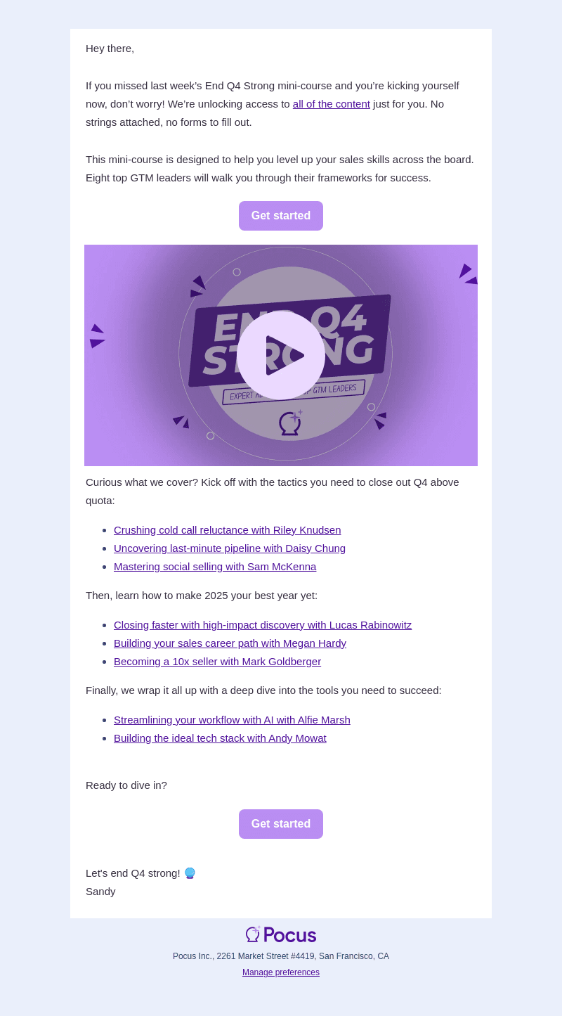 🔑 UNLOCKED: Access to our sales coaching mini-course