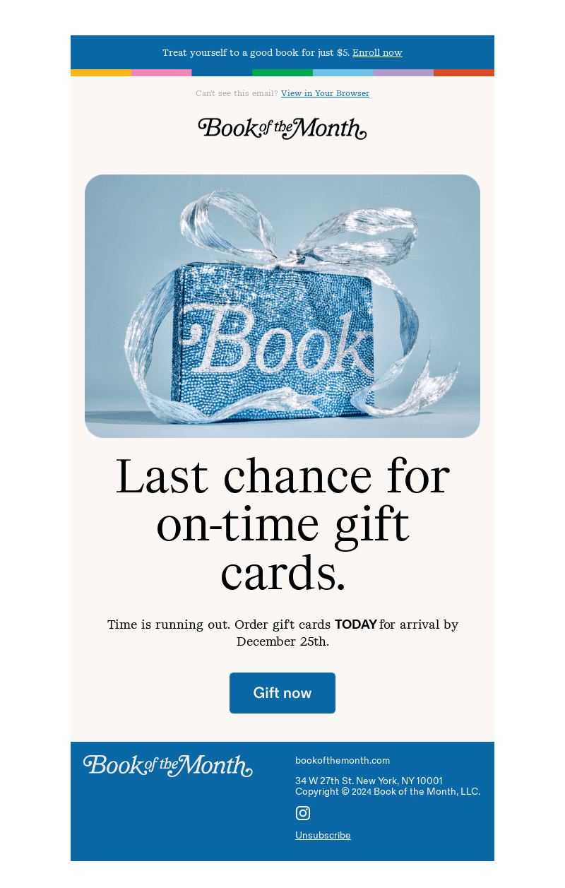 Book of the Month email from Thu, Dec 12, 2024
