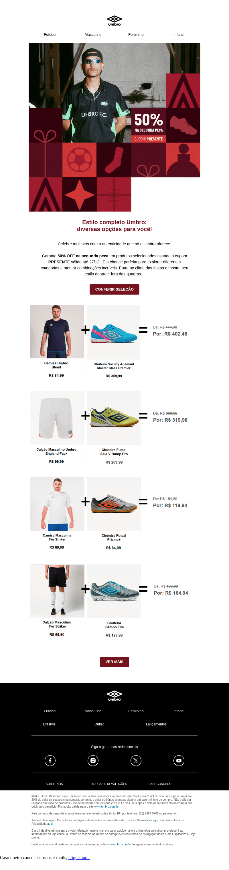 Holidays Umbro: o presente ideal te espera.