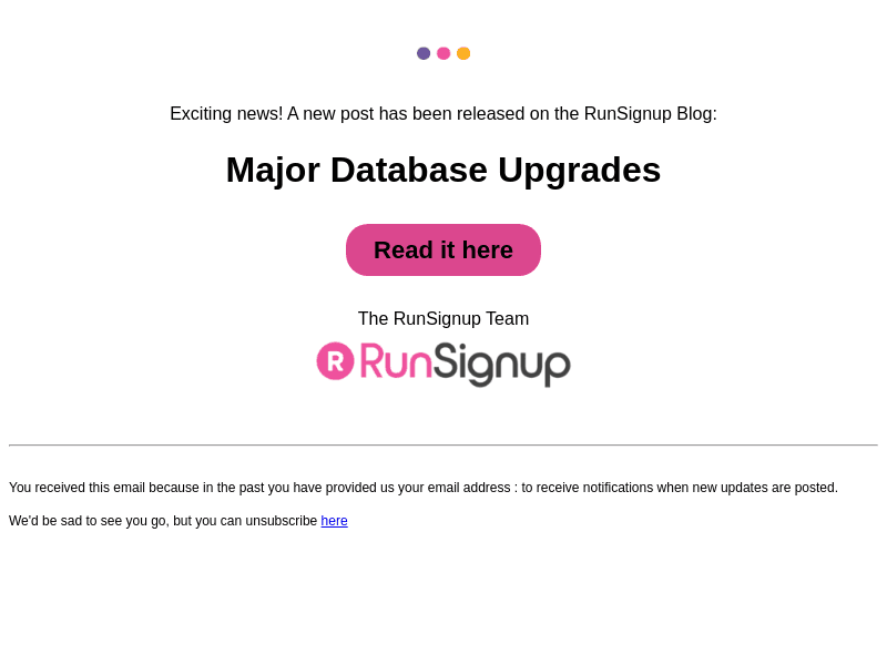 RunSignUp email from Thu, Dec 12, 2024