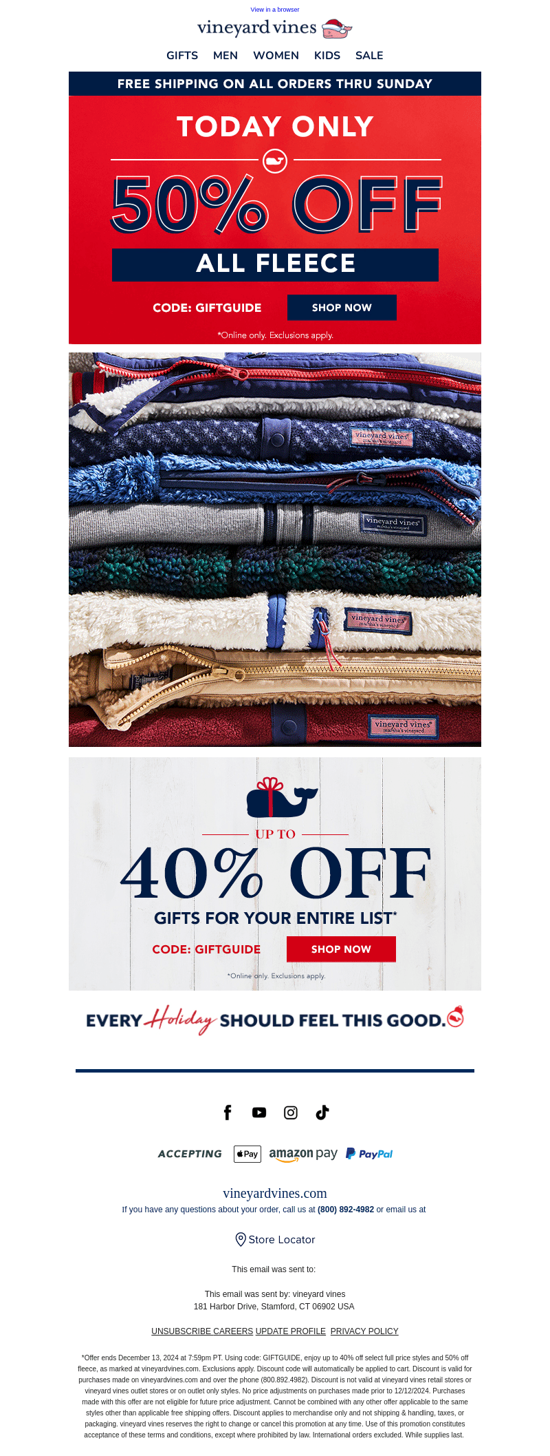 FINAL HOURS: 50% Off All Fleece ⏰