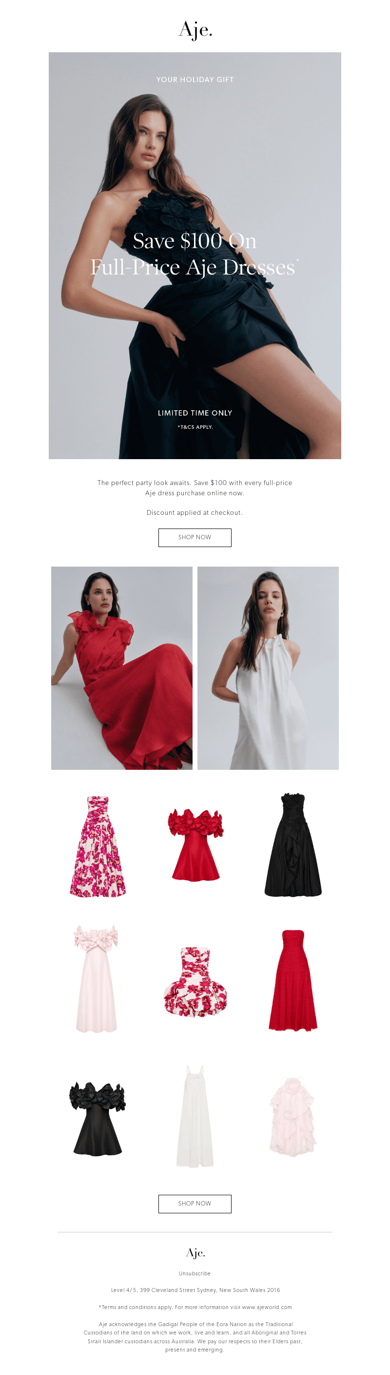 Save $100 On Full-Price Aje Dresses*