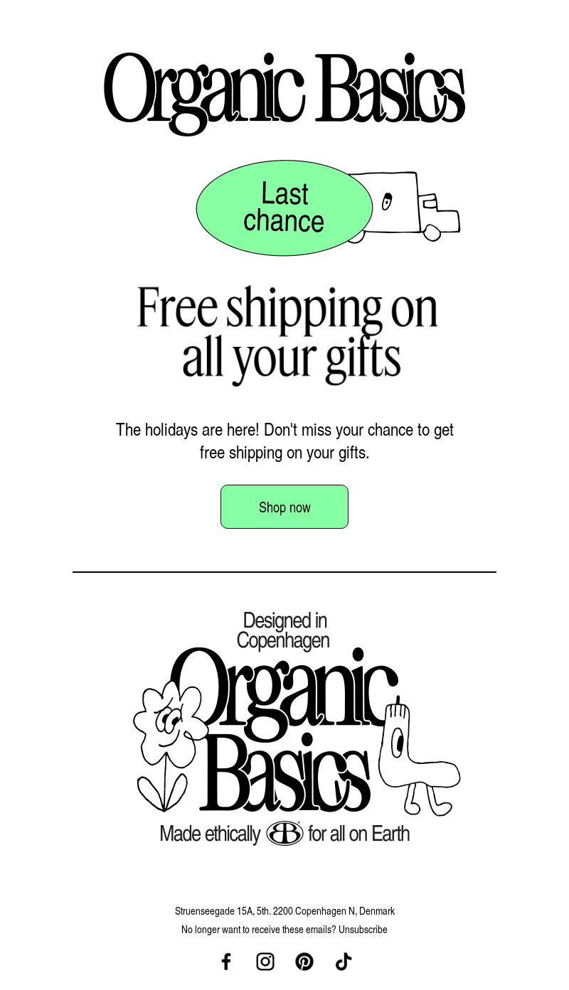 Free Shipping Ends Tonight