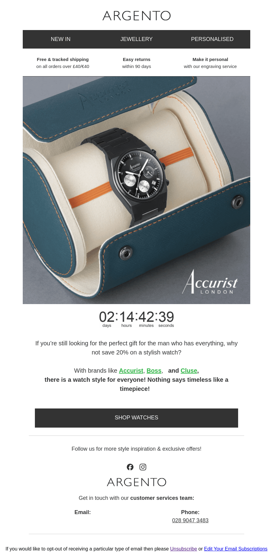 20% Off Watches!