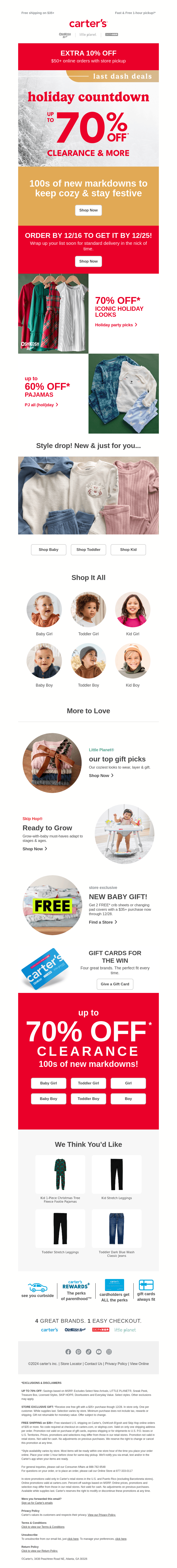 Save up to 70% on clearance finds & MORE