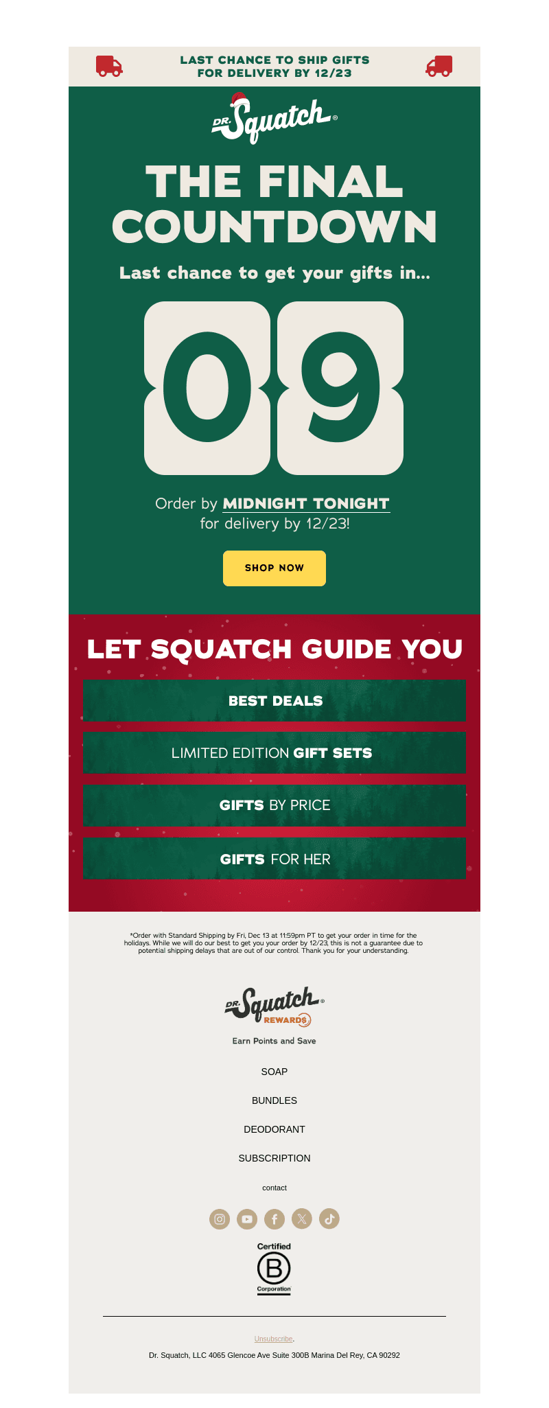 Last chance for gifts!