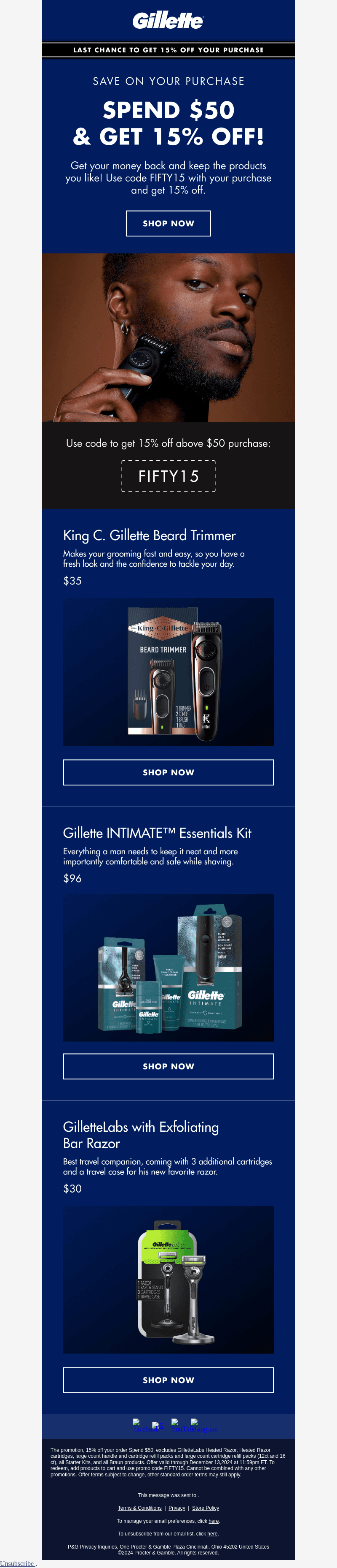 LAST CALL | Take 15% off your purchase