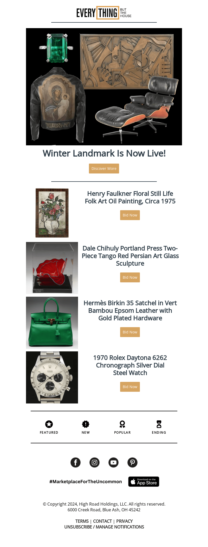 Everything But The House (EBTH) email from Fri, Dec 13, 2024