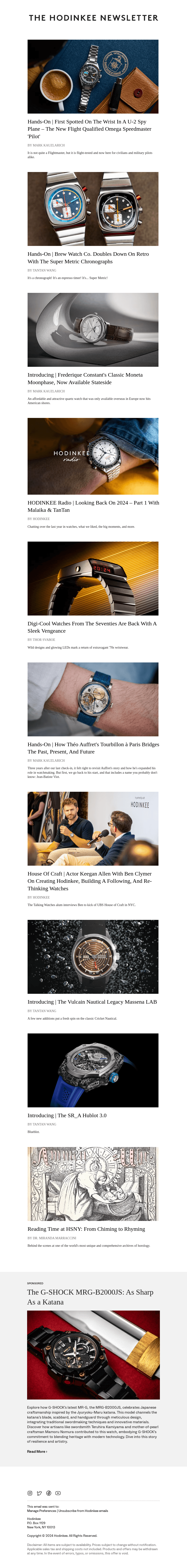Hodinkee Weekly | 12/13/2024