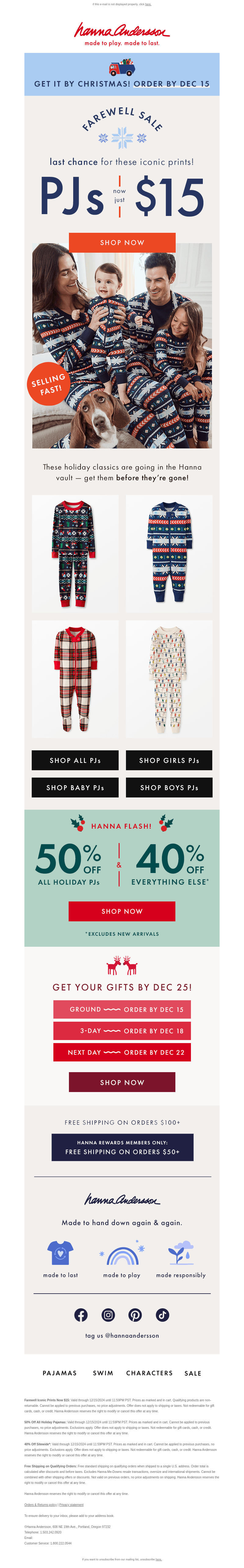 👋 Say Bye To Iconic PJs…Only $15