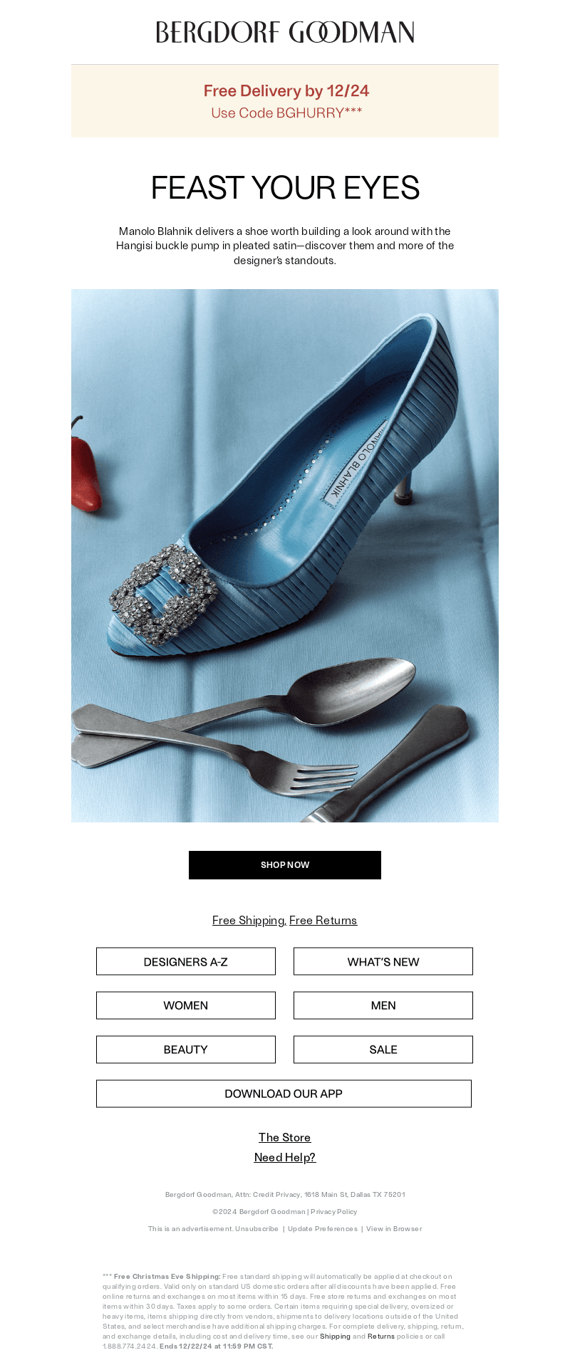Fancy Footwork: New MANOLO BLAHNIK​