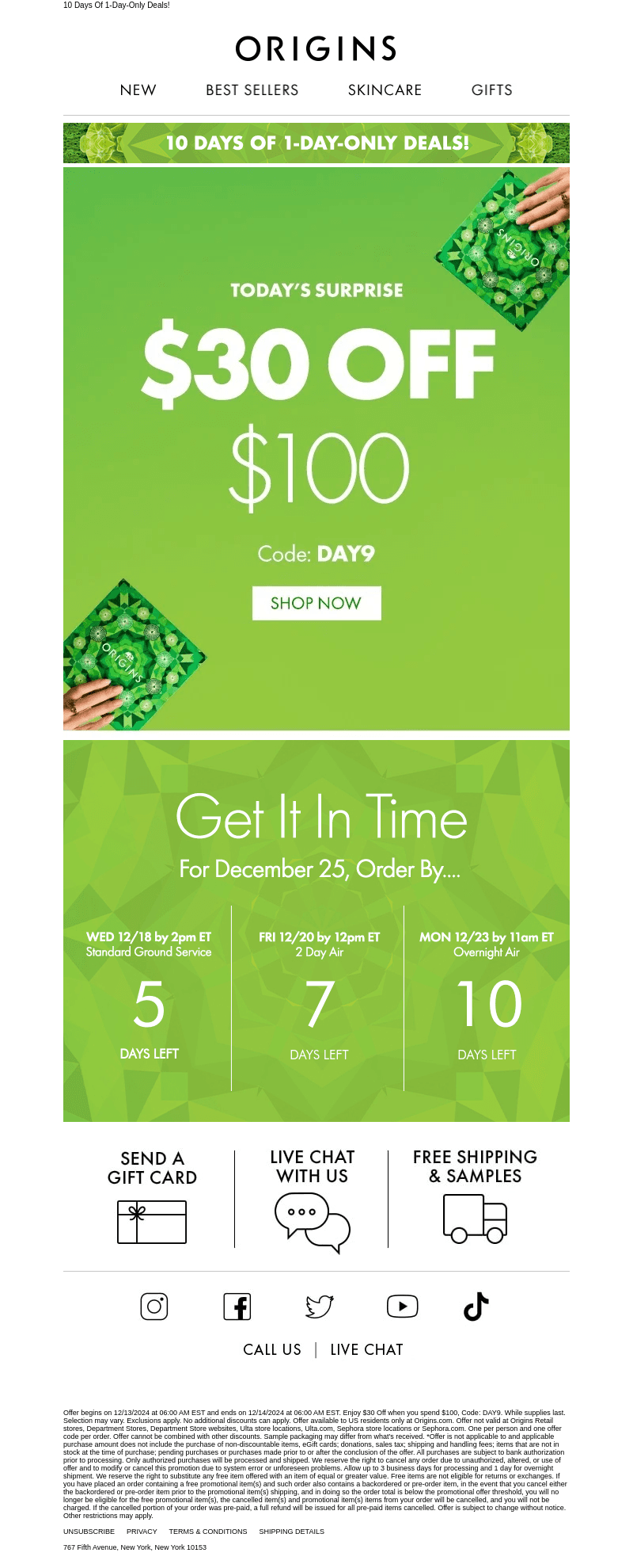 Hurry! $30 Off $100 Ends Soon