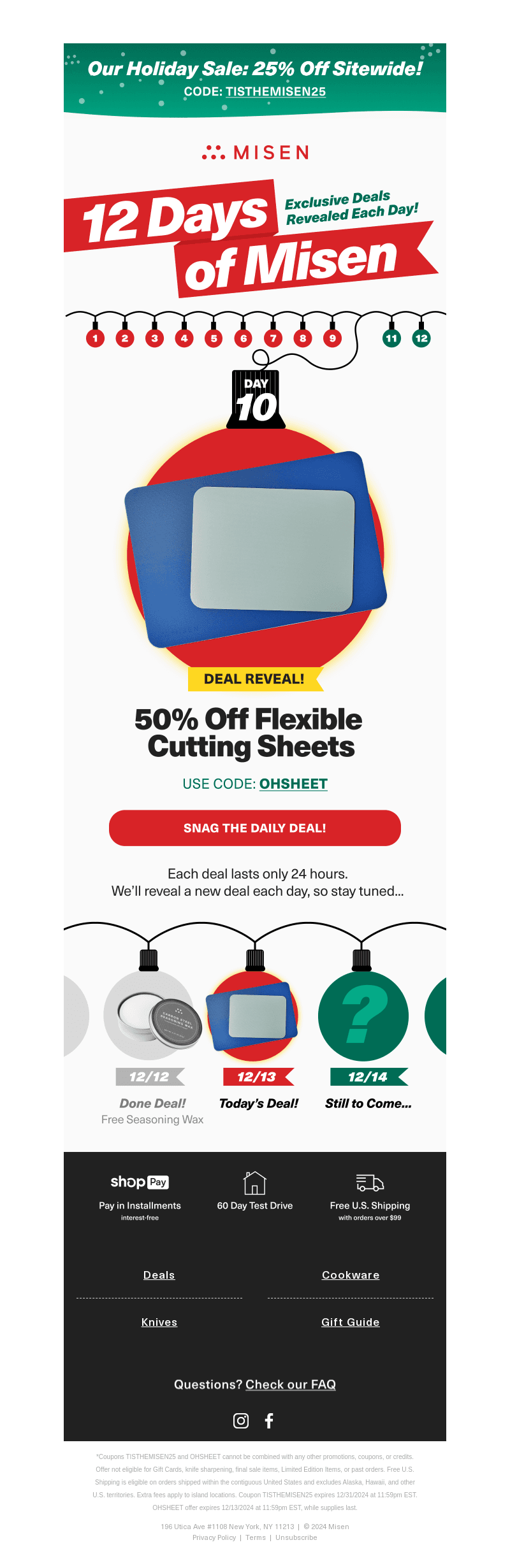 OHSHEET! 50% Off Flexible Cutting Sheets