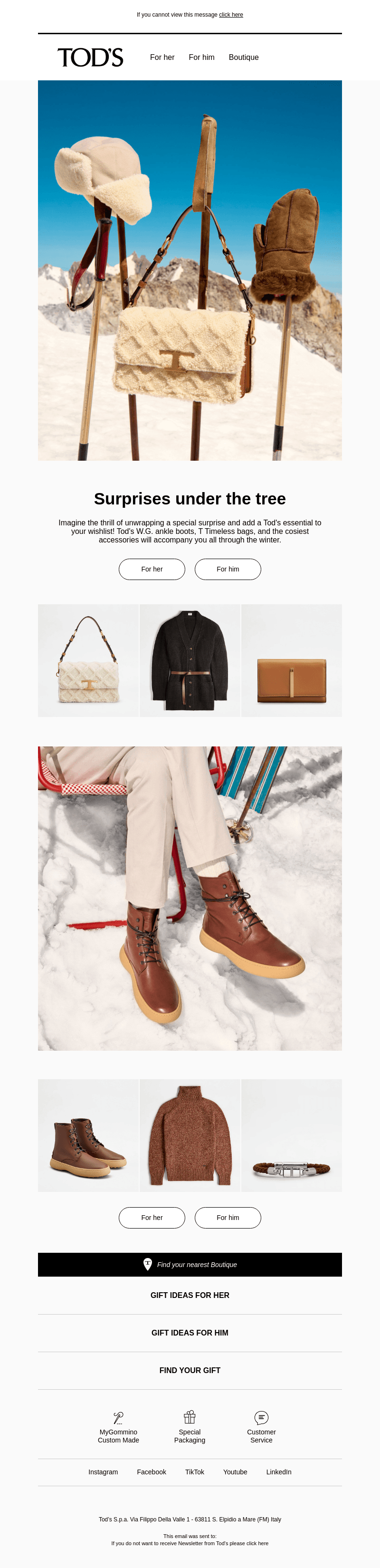 Surprises under the tree: Tod's gift guide