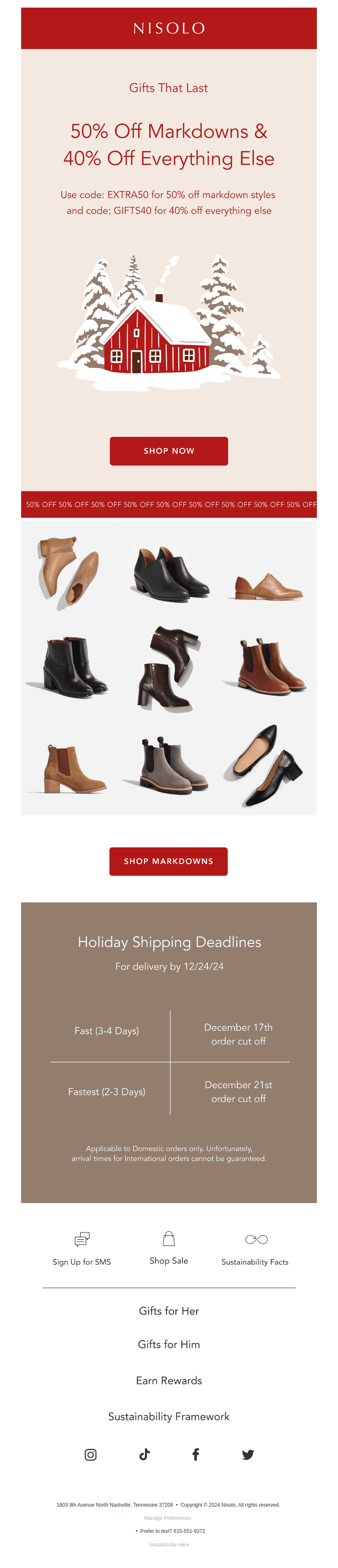 🎄Starts now: Extra 50% off markdowns & 40% sitewide