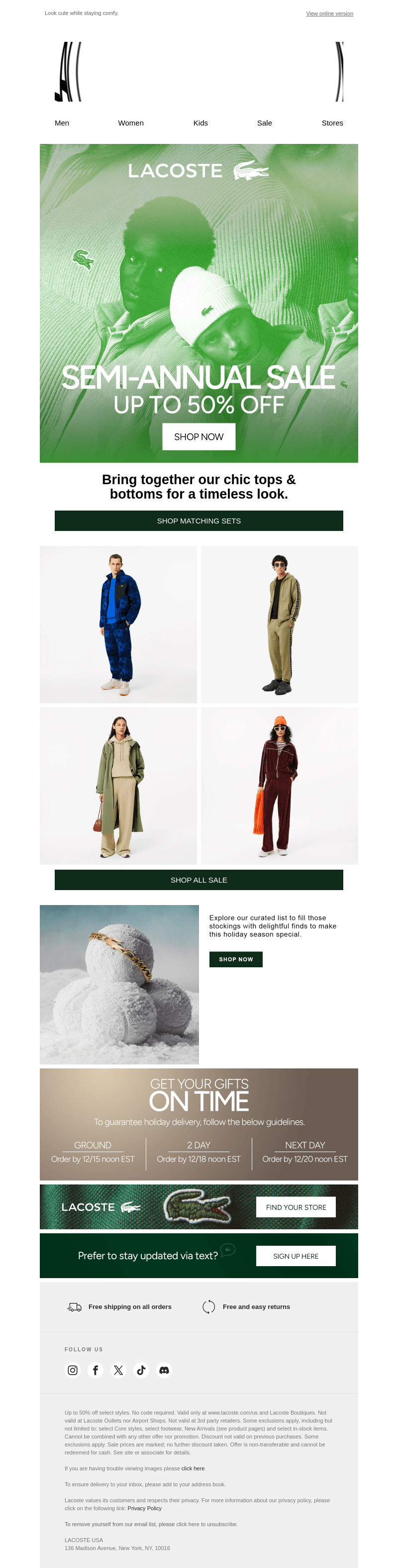 Matching Sets, up to 50% Off.