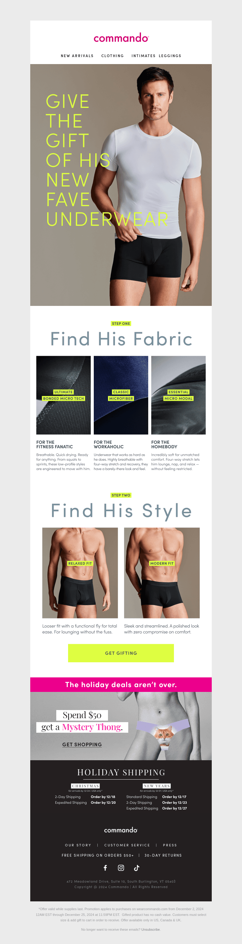 Upgrade his top drawer.