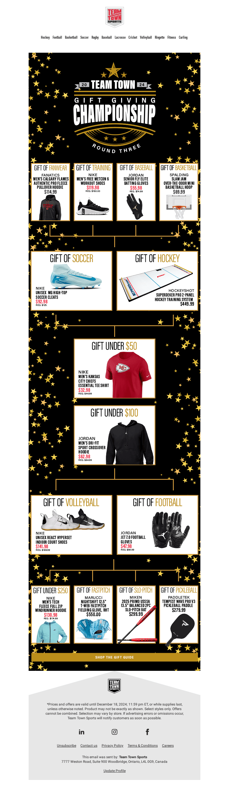 Team Town email from Sat, Dec 14, 2024