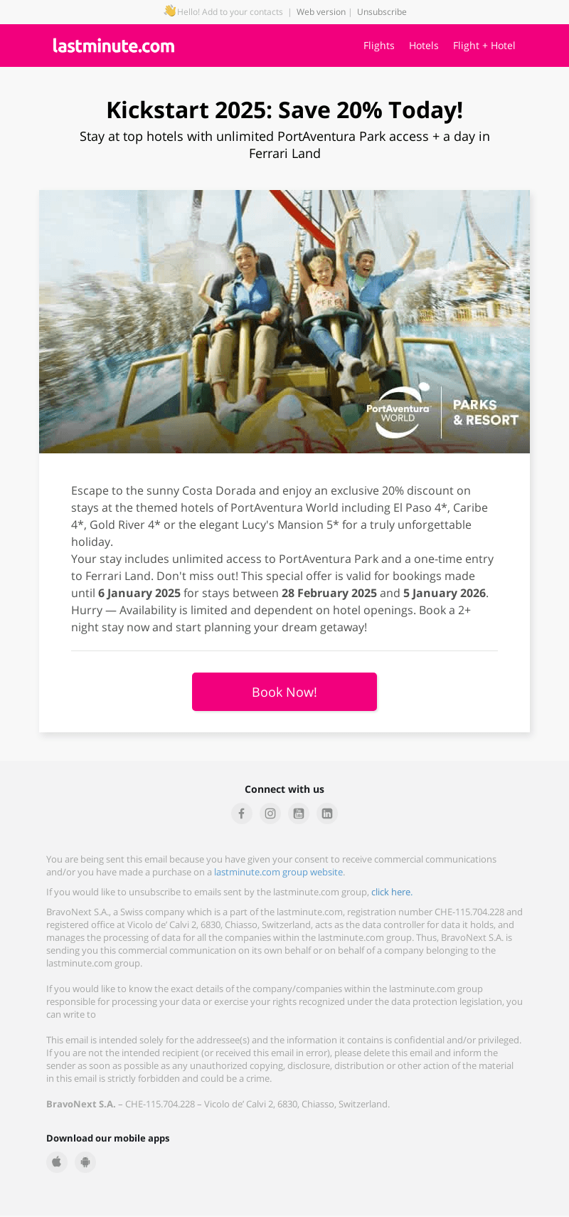 20% Off Hotel + Tickets