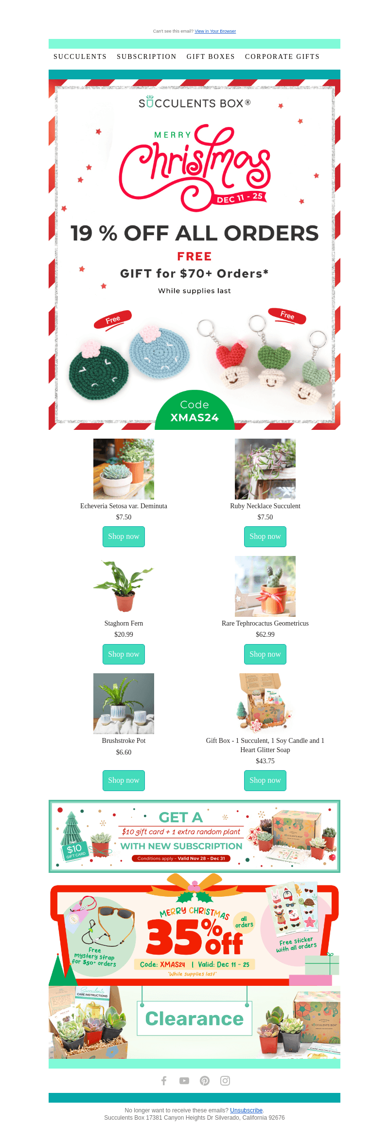 Christmas cheer: Get 19% off all orders