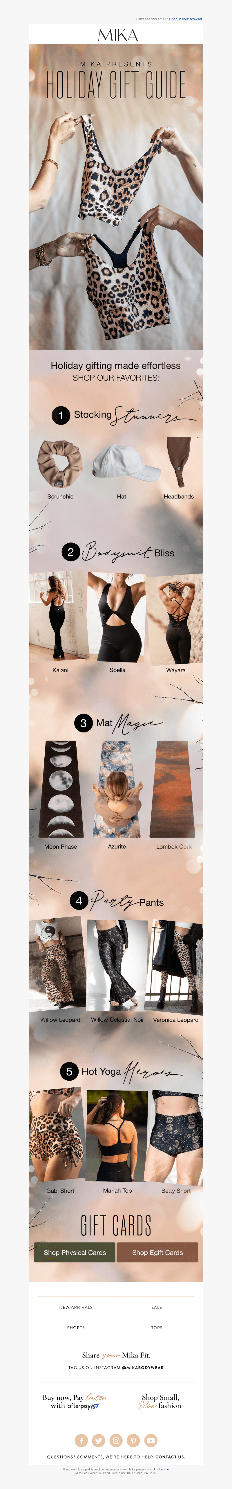 Mika Yoga Wear email from Sat, Dec 14, 2024