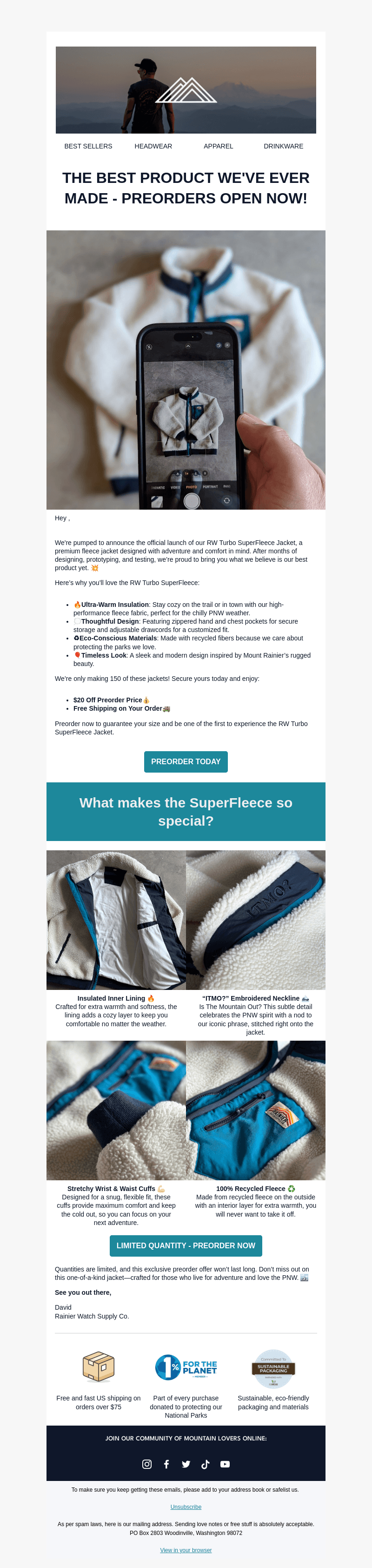 🏔️ Turbo SuperFleece Jacket: Limited Preorders Open Now!
