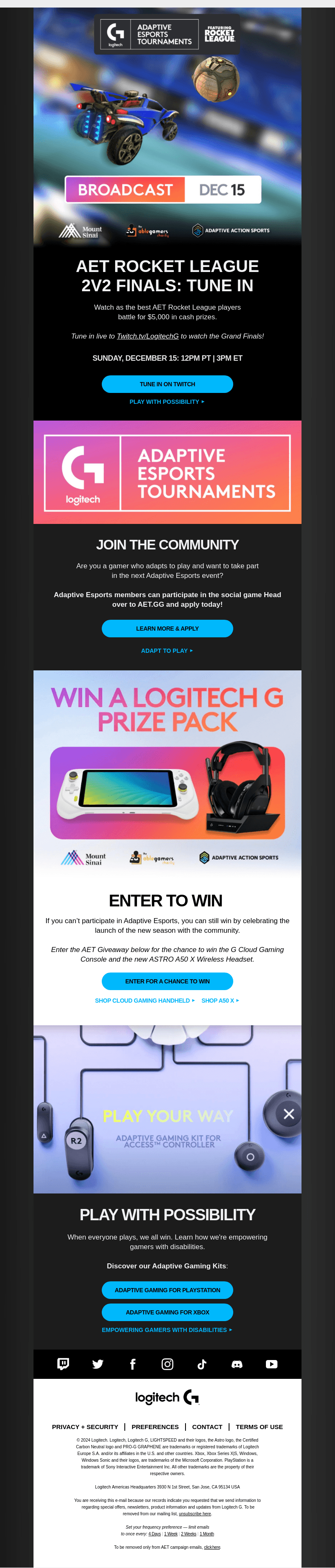 Logitech email from Sun, Dec 15, 2024