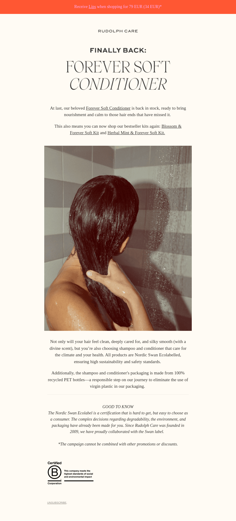 Back in stock: Forever Soft Conditioner