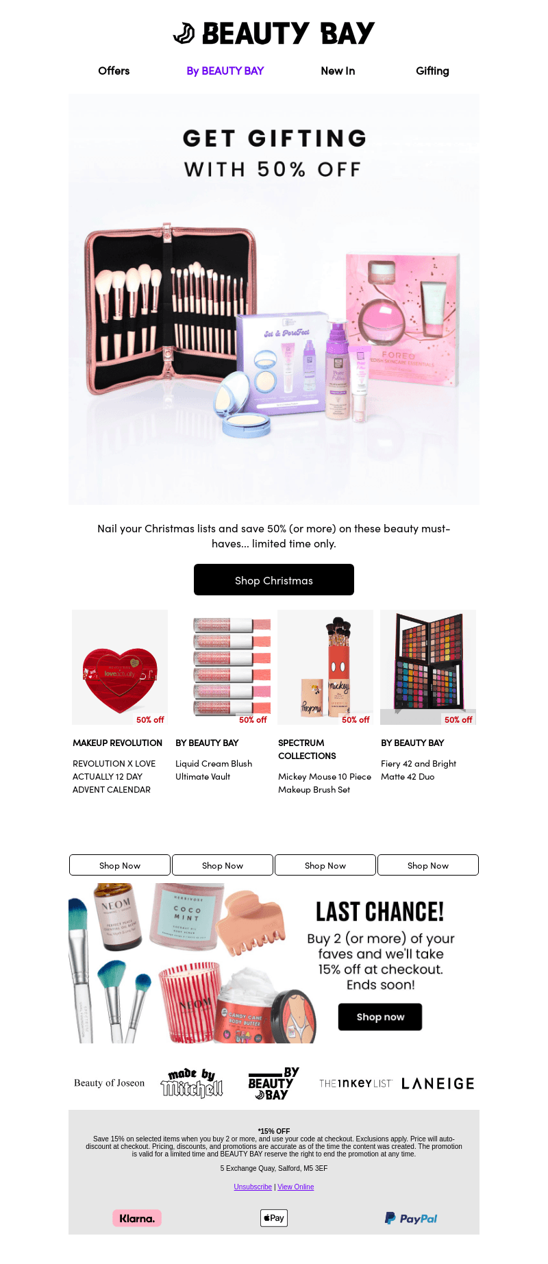 Get gifting with 50% off 🎅
