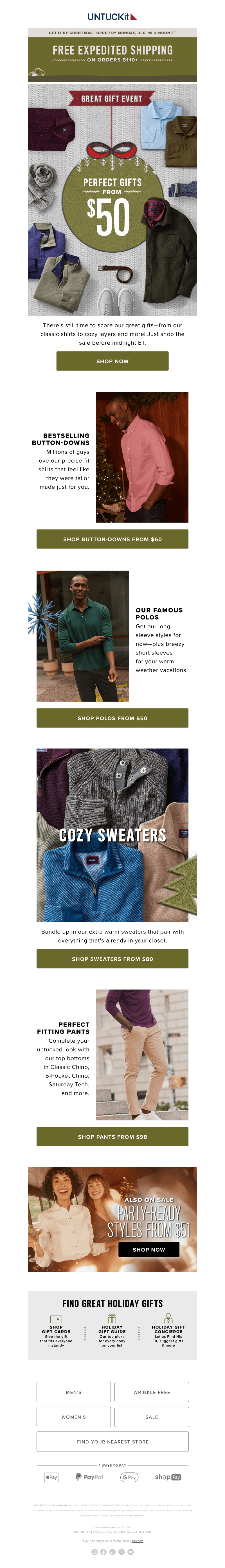 Ends Tonight: Great Gifts From $50